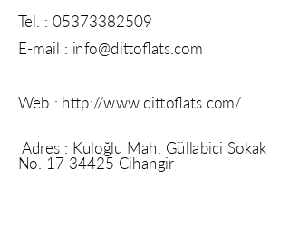 Ditto Flats iletiim bilgileri